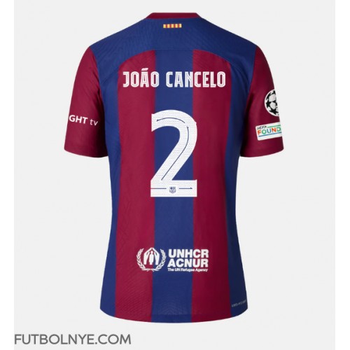 Camiseta Barcelona Joao Cancelo #2 Primera Equipación 2023-24 manga corta